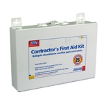 25 Person, Contractor First Aid Kit / Metal w/ gasket